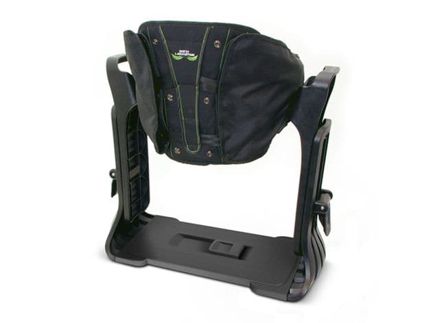 Liberator strapping and support frame, back view