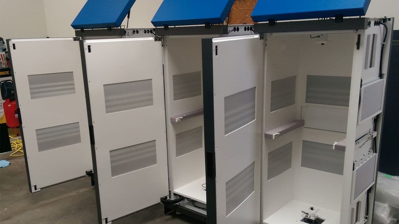 Units with open doors