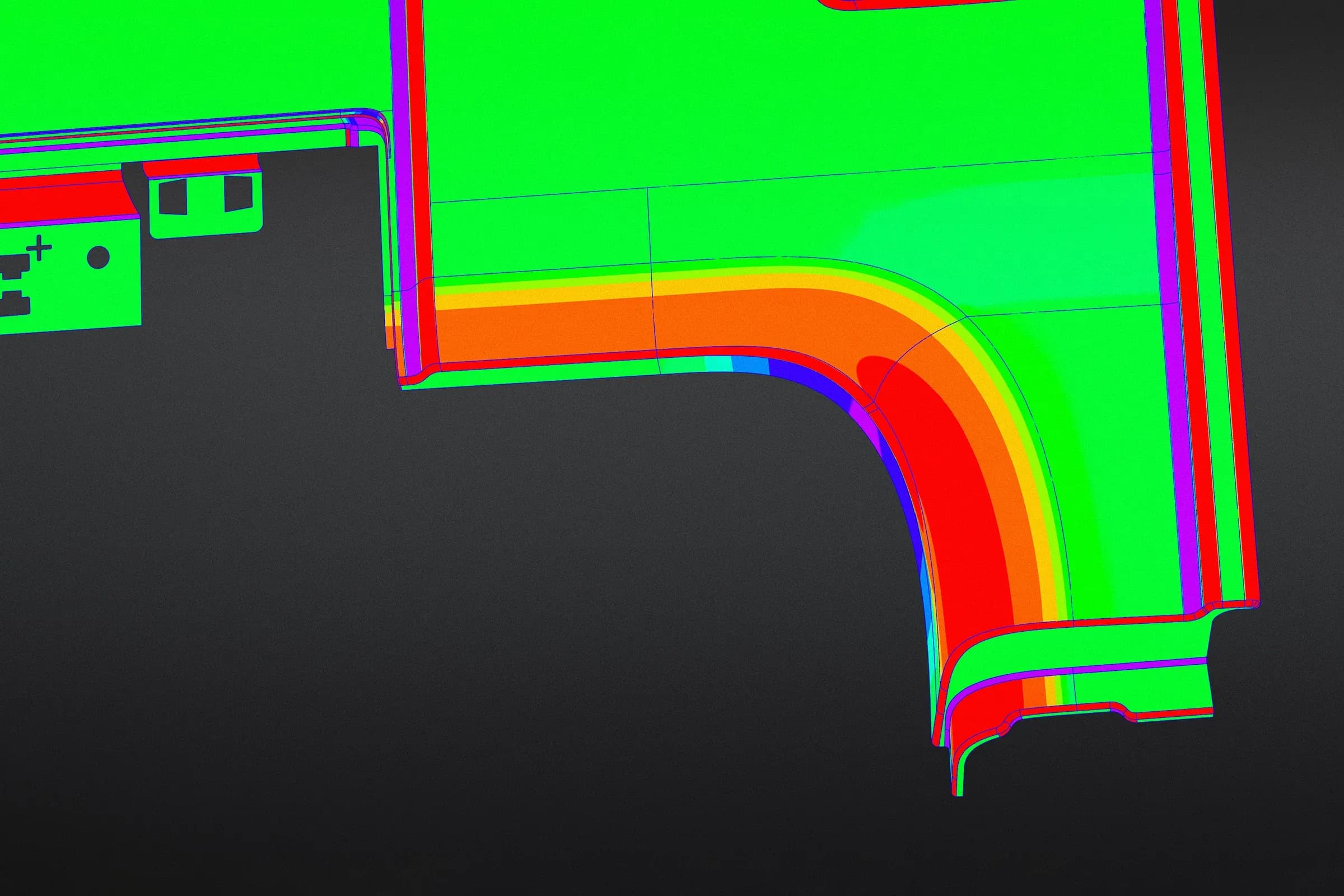 Curvature heat map