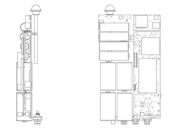 Technical diagram of the PDB board