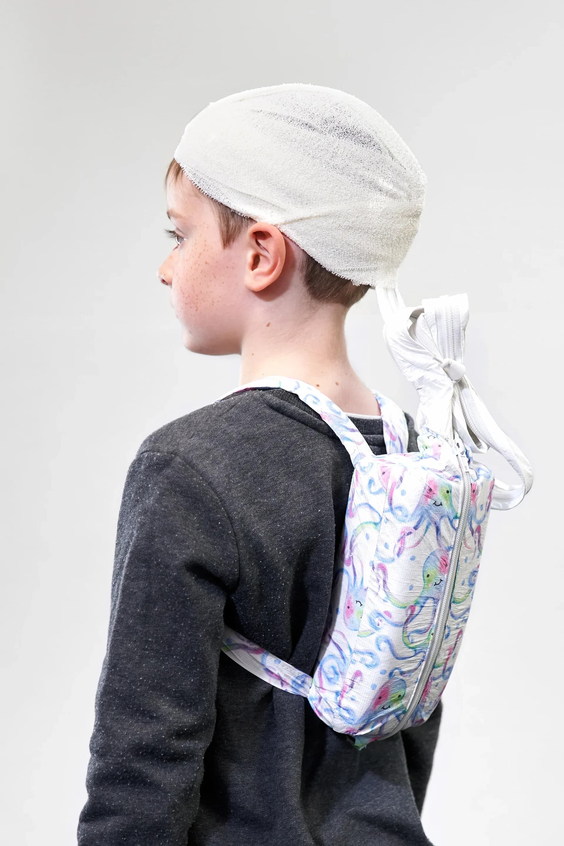 Example of a Youth wearing the unit from behind