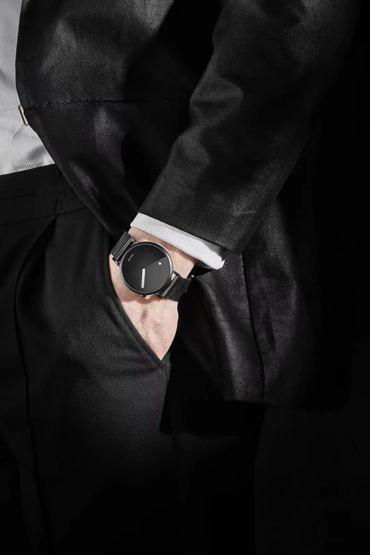 The smartwatch work by a businessman, showing subtle elegance