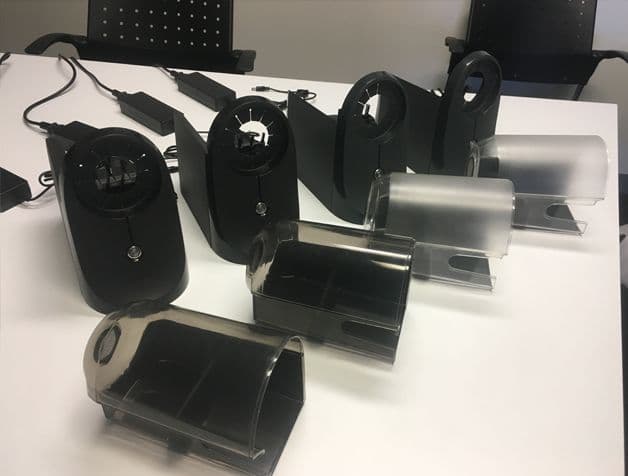 units opened up for easy cleaning