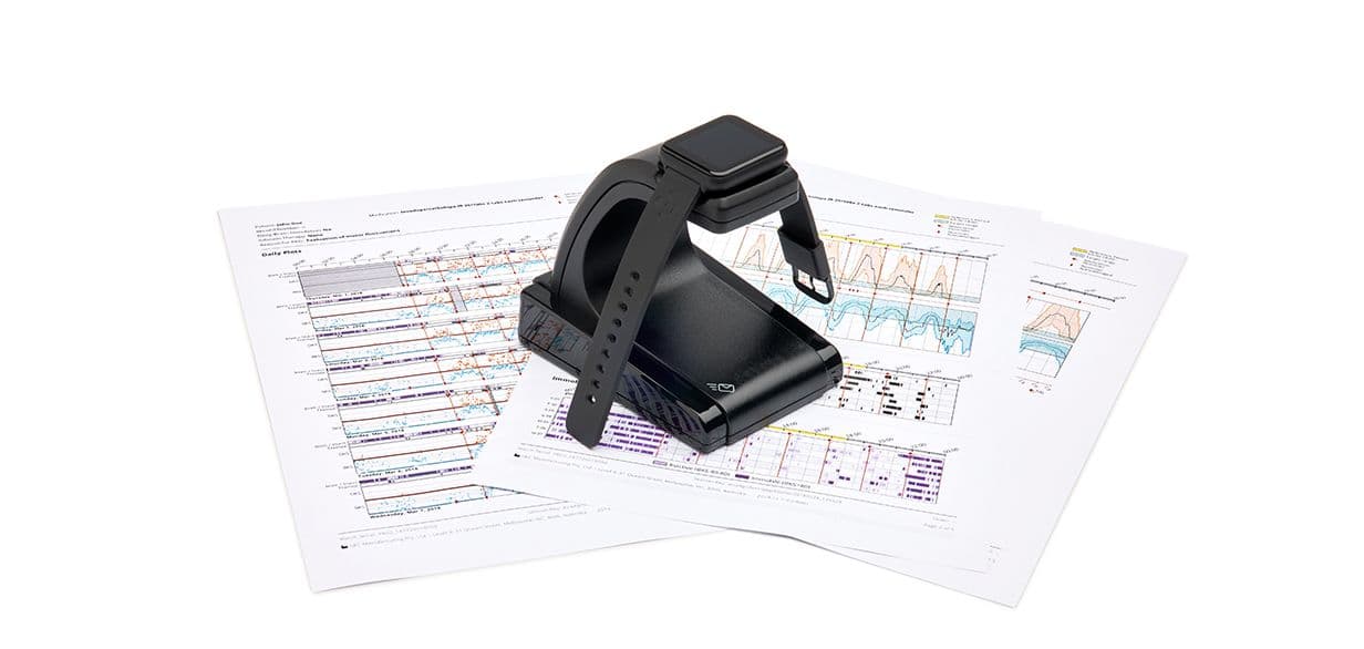 the pkg smartwatch with charger and data sheets