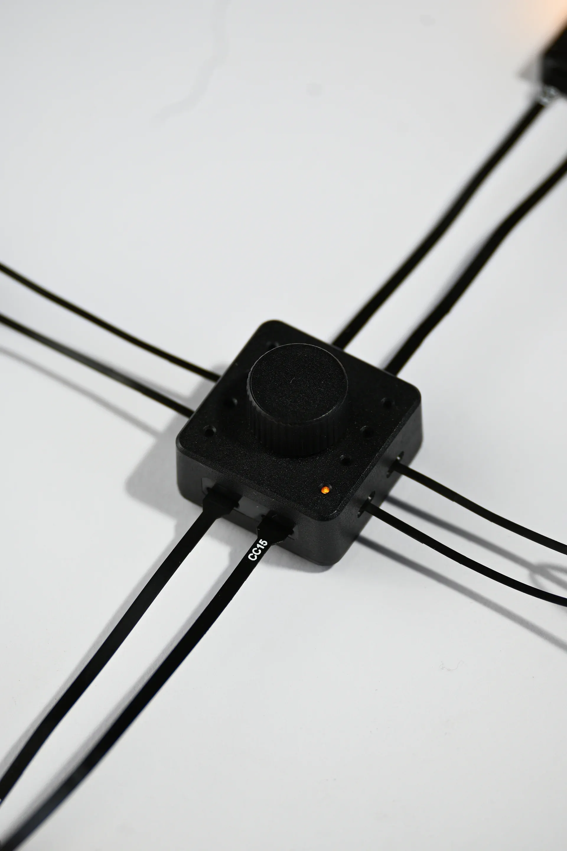 Controller plugged into various cabling