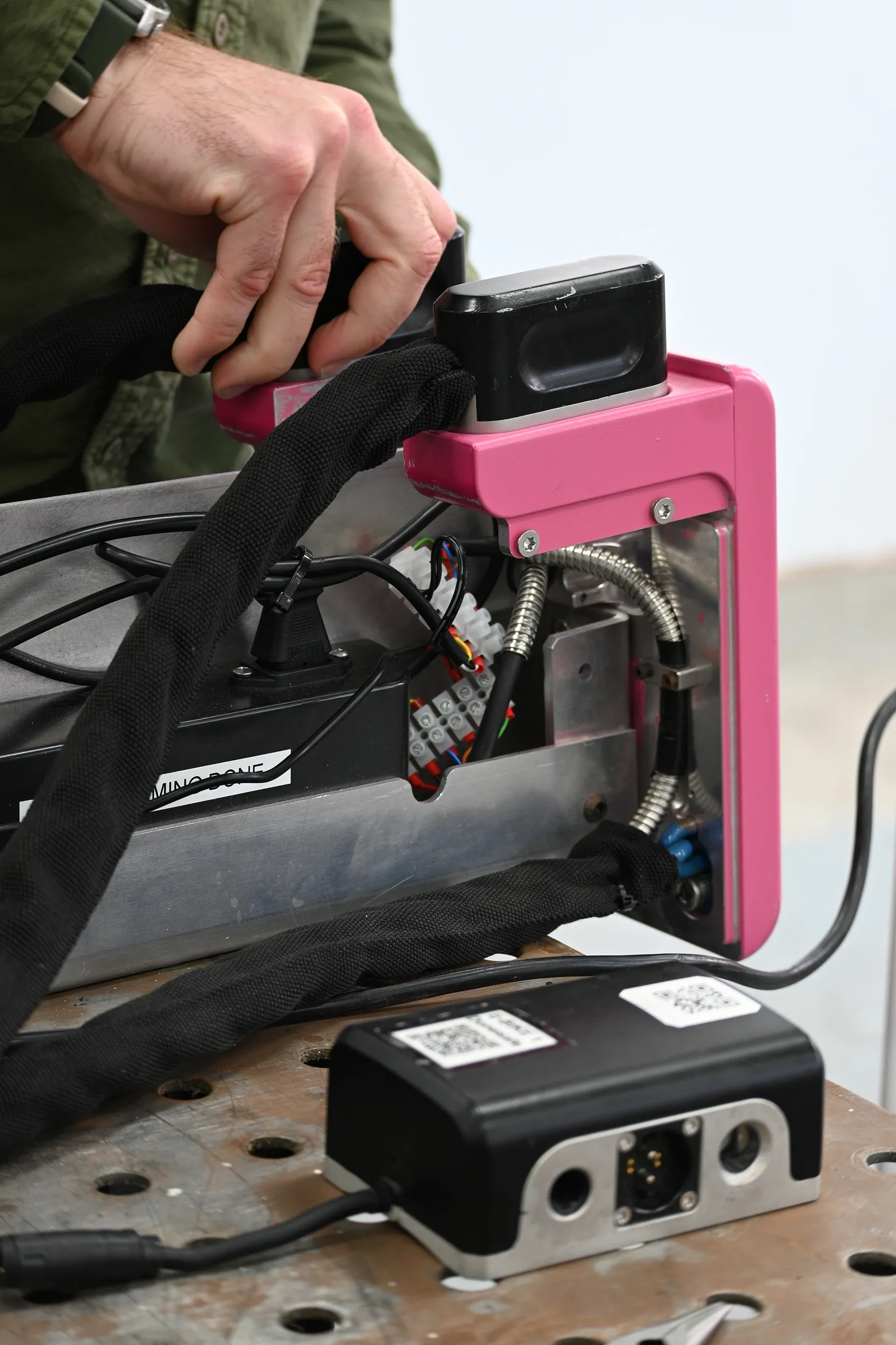 EV plug closeup