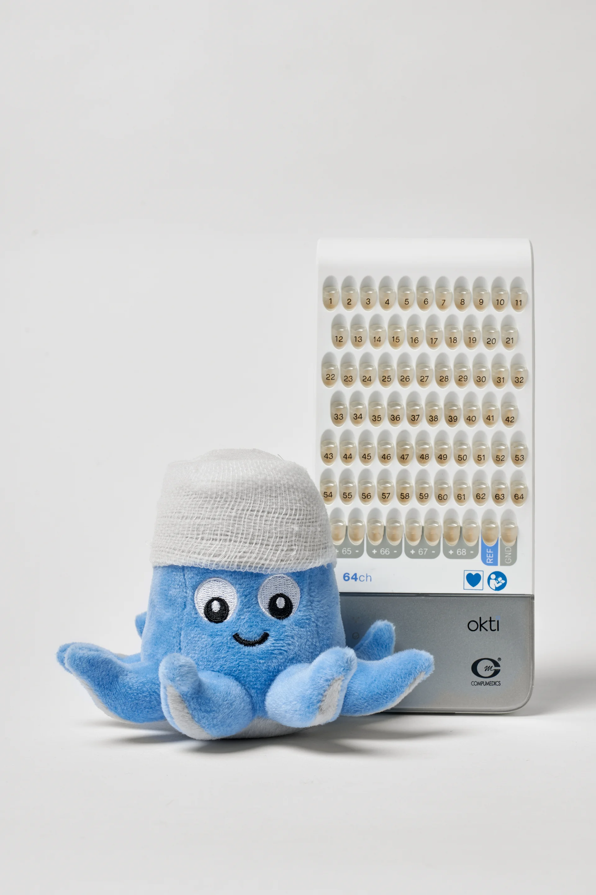 Product photo of the neurology monitoring device that Outerspace designed for Compumedics