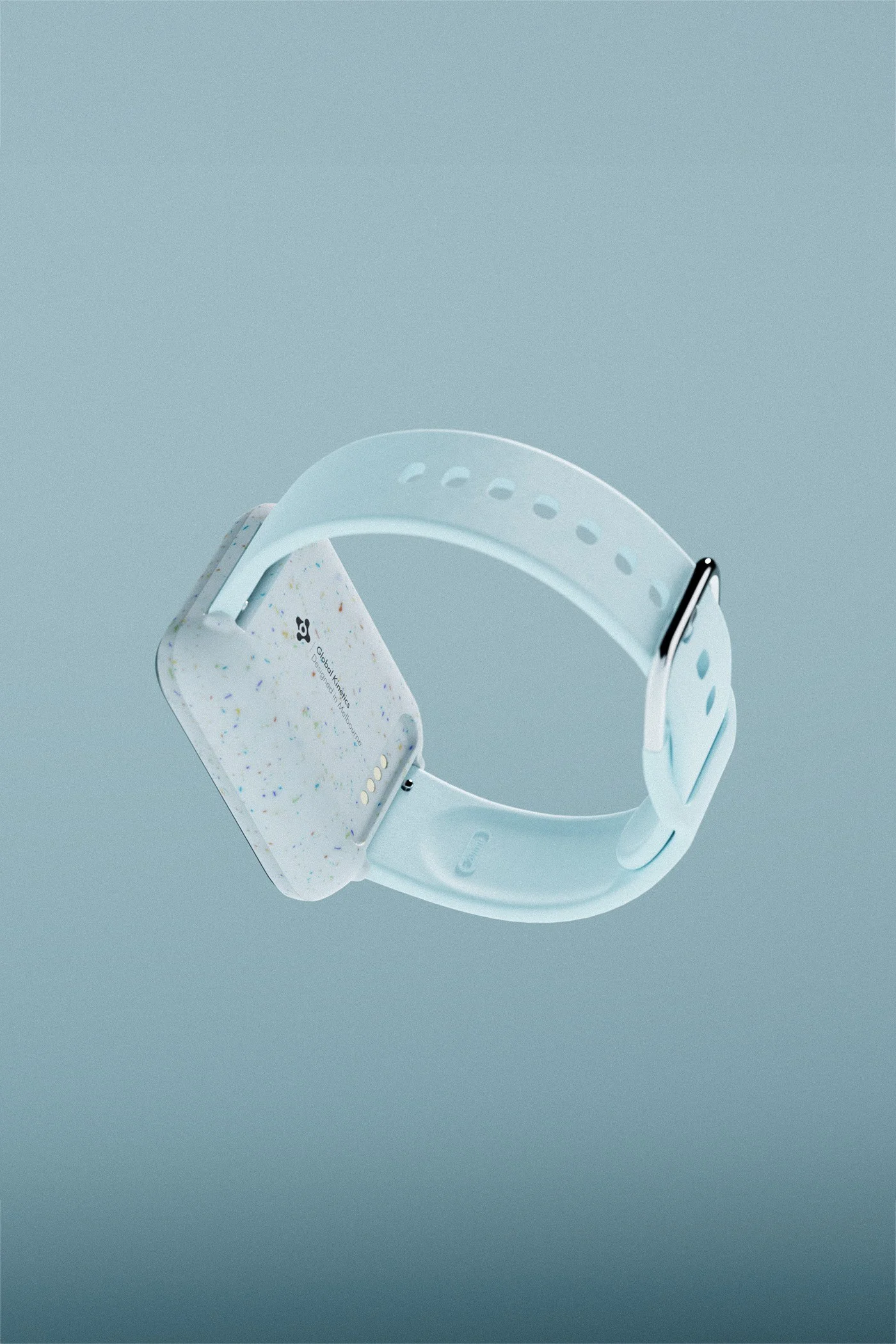 Product rendering of the Different colourways available in the Outerspace developed Parkinson's tracking watch for Global Kinetics.