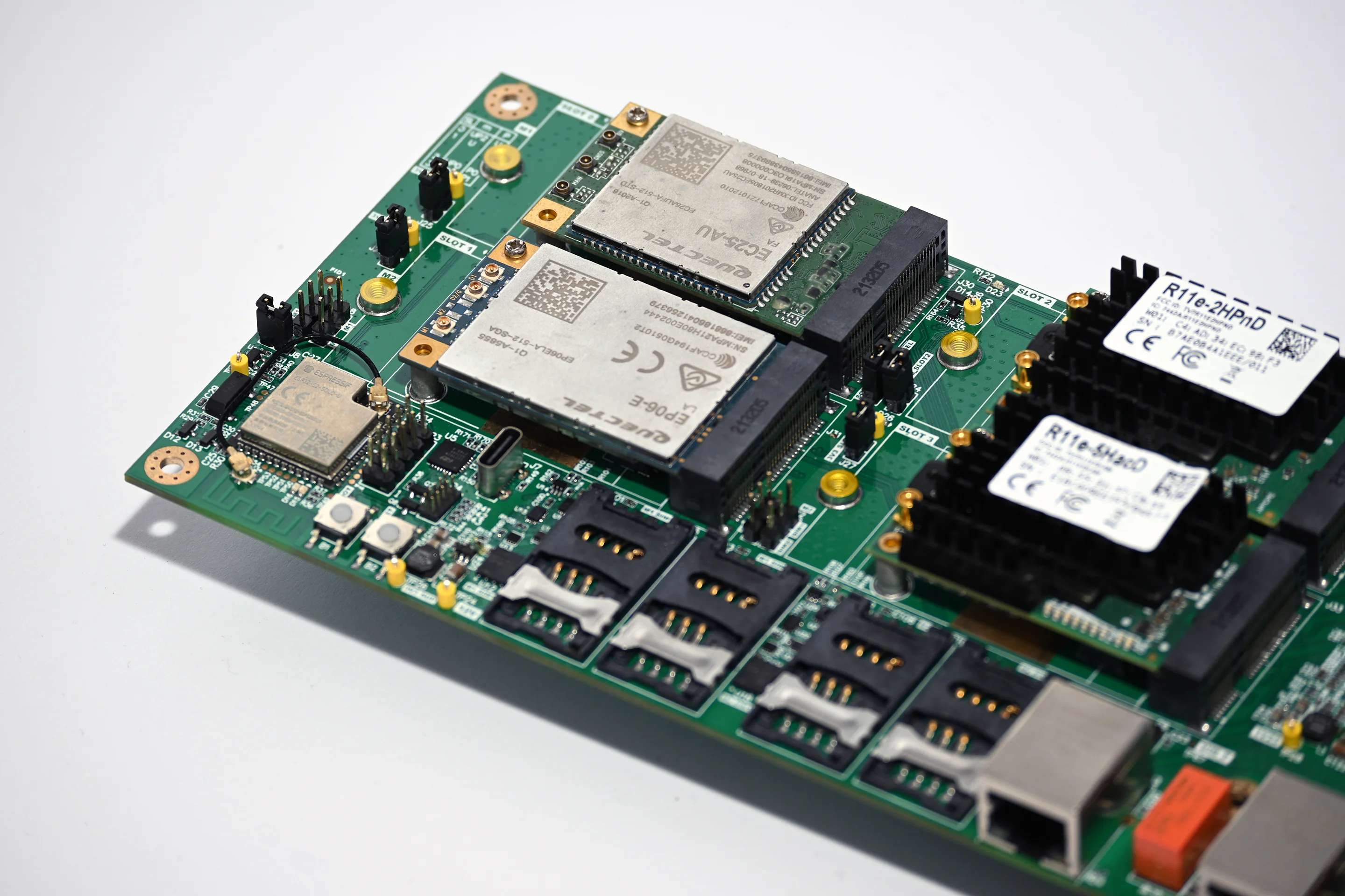 outerspace zetifi pcb design. Close up image of the pcb design